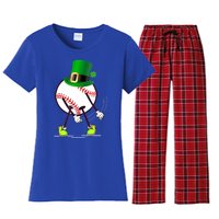 Flossing Baseball Leprechaun Hat St Patricks Day Meaningful Gift Women's Flannel Pajama Set