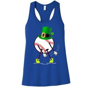 Flossing Baseball Leprechaun Hat St Patricks Day Meaningful Gift Women's Racerback Tank