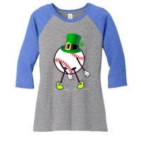 Flossing Baseball Leprechaun Hat St Patricks Day Meaningful Gift Women's Tri-Blend 3/4-Sleeve Raglan Shirt