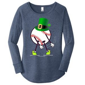 Flossing Baseball Leprechaun Hat St Patricks Day Meaningful Gift Women's Perfect Tri Tunic Long Sleeve Shirt