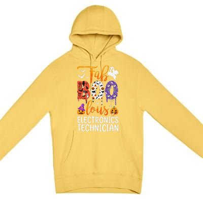 Fab Boo Lous Electronics Technician Boo Ghost Halloween Premium Pullover Hoodie