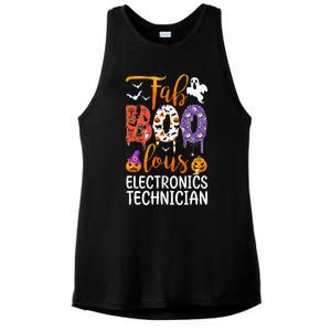 Fab Boo Lous Electronics Technician Boo Ghost Halloween Ladies PosiCharge Tri-Blend Wicking Tank