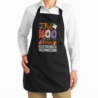 Fab Boo Lous Electronics Technician Boo Ghost Halloween Full-Length Apron With Pockets