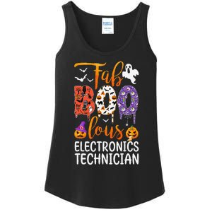 Fab Boo Lous Electronics Technician Boo Ghost Halloween Ladies Essential Tank