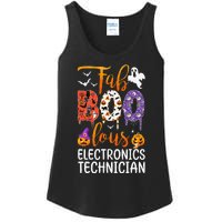 Fab Boo Lous Electronics Technician Boo Ghost Halloween Ladies Essential Tank