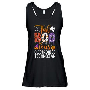 Fab Boo Lous Electronics Technician Boo Ghost Halloween Ladies Essential Flowy Tank