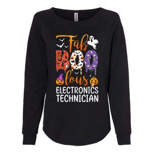 Fab Boo Lous Electronics Technician Boo Ghost Halloween Womens California Wash Sweatshirt