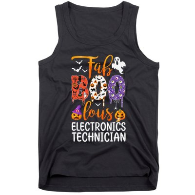 Fab Boo Lous Electronics Technician Boo Ghost Halloween Tank Top