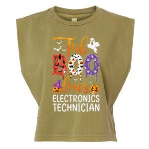 Fab Boo Lous Electronics Technician Boo Ghost Halloween Garment-Dyed Women's Muscle Tee