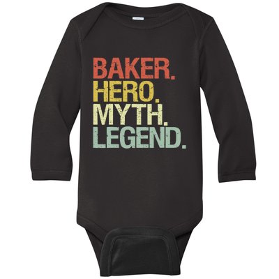 Funny Baker Legend Baby Long Sleeve Bodysuit