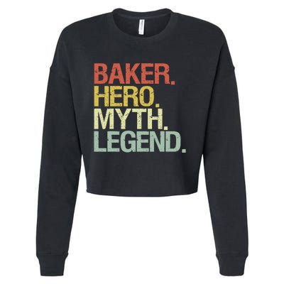 Funny Baker Legend Cropped Pullover Crew