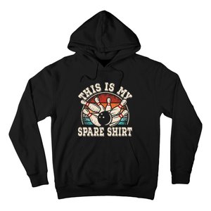 Funny Bowling Lover Bowler Retro This Is My Spare Hoodie