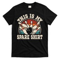 Funny Bowling Lover Bowler Retro This Is My Spare T-Shirt