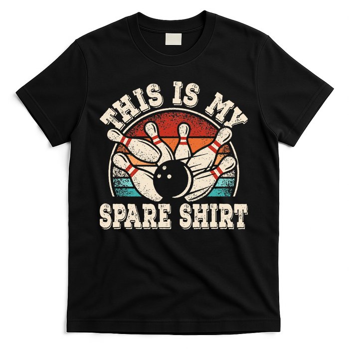Funny Bowling Lover Bowler Retro This Is My Spare T-Shirt