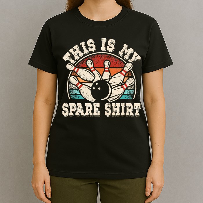 Funny Bowling Lover Bowler Retro This Is My Spare T-Shirt