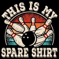 Funny Bowling Lover Bowler Retro This Is My Spare T-Shirt