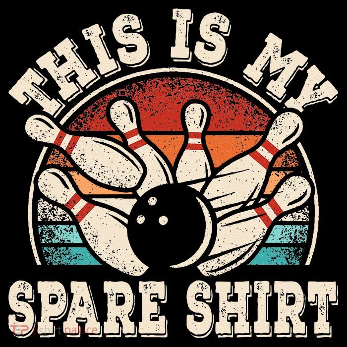 Funny Bowling Lover Bowler Retro This Is My Spare Tall T-Shirt