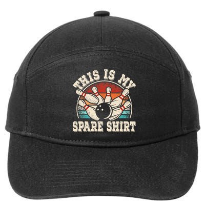 Funny Bowling Lover Bowler Retro This Is My Spare 7-Panel Snapback Hat