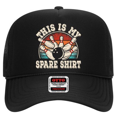 Funny Bowling Lover Bowler Retro This Is My Spare Trucker Hat