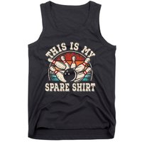 Funny Bowling Lover Bowler Retro This Is My Spare Tank Top