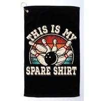 Funny Bowling Lover Bowler Retro This Is My Spare Golf Towel