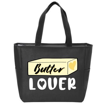 Funny Butter Lover Matching Group Zip Tote Bag