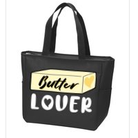 Funny Butter Lover Matching Group Zip Tote Bag