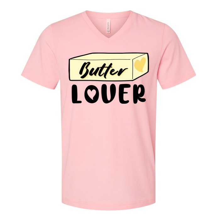 Funny Butter Lover Matching Group V-Neck T-Shirt