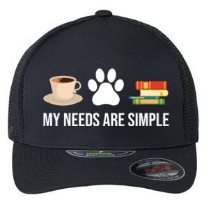 Funny Book Lover Coffee Dog Book Gift Flexfit Unipanel Trucker Cap