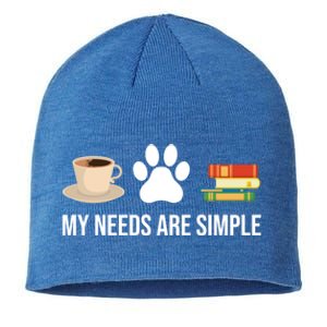 Funny Book Lover Coffee Dog Book Gift Sustainable Beanie