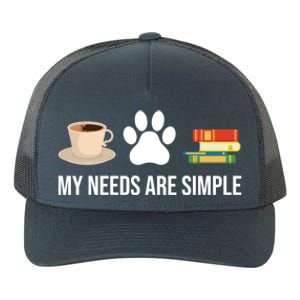 Funny Book Lover Coffee Dog Book Gift Yupoong Adult 5-Panel Trucker Hat