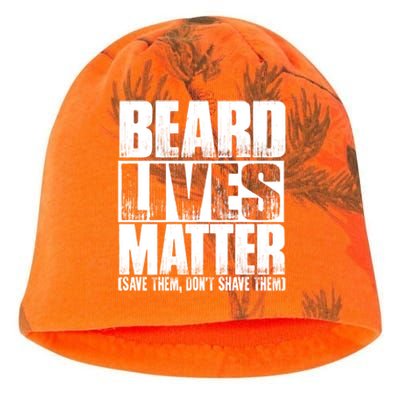 Funny Beard Lives Matter Dont Shave Dad Father Meaningful Gift Kati - Camo Knit Beanie