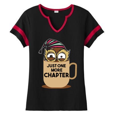 Funny Book Lover Gift | Just One More Chapter Ladies Halftime Notch Neck Tee