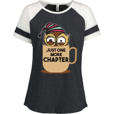 Funny Book Lover Gift | Just One More Chapter Enza Ladies Jersey Colorblock Tee