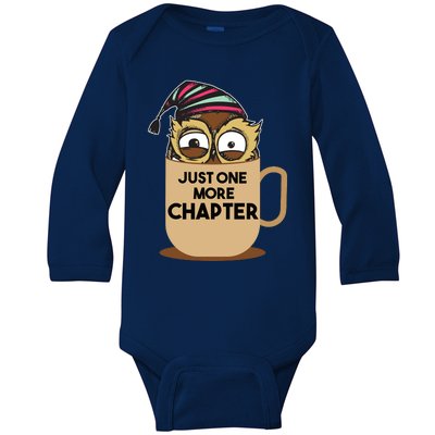 Funny Book Lover Gift | Just One More Chapter Baby Long Sleeve Bodysuit