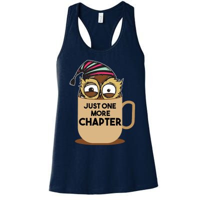 Funny Book Lover Gift | Just One More Chapter Women's Racerback Tank