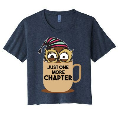 Funny Book Lover Gift | Just One More Chapter Women's Crop Top Tee