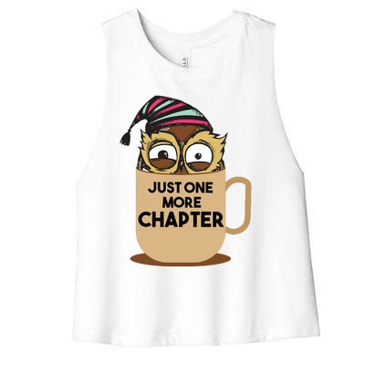 Funny Book Lover Gift | Just One More Chapter Women's Racerback Cropped Tank