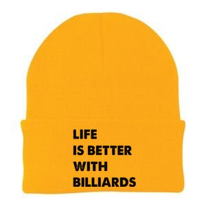 Funny Billiards Life Is Better With Billiards Gift Knit Cap Winter Beanie