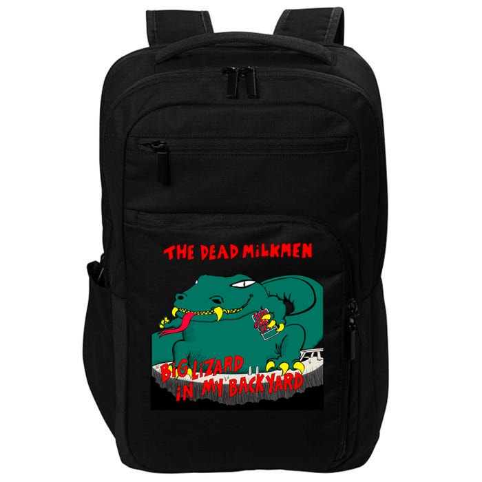 Funny Big Lizard In Backyard New Vector Design Impact Tech Backpack