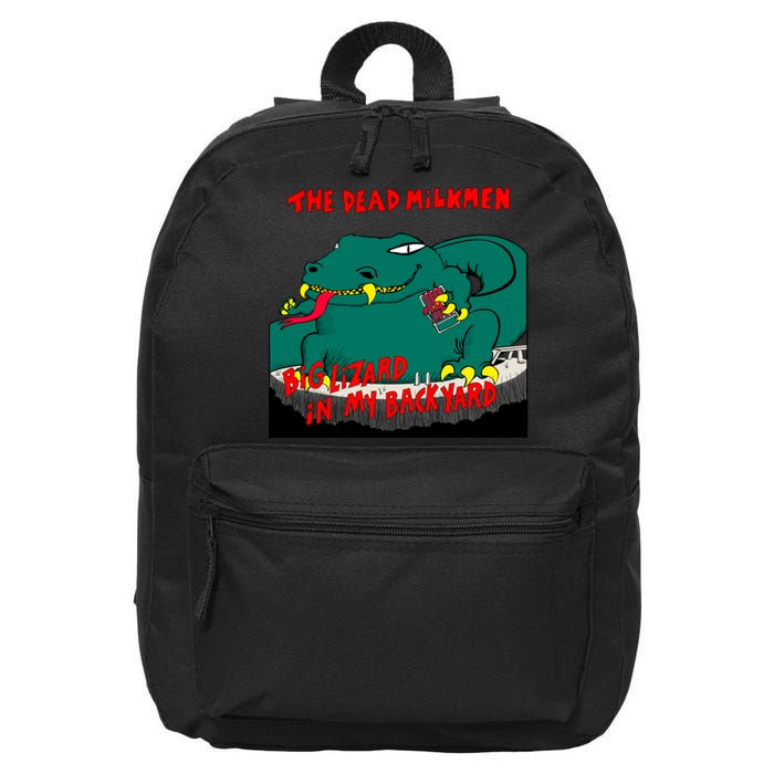 Funny Big Lizard In Backyard New Vector Design 16 in Basic Backpack