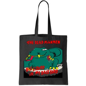 Funny Big Lizard In Backyard New Vector Design Tote Bag