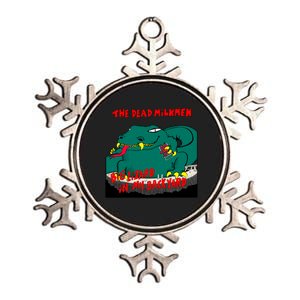 Funny Big Lizard In Backyard New Vector Design Metallic Star Ornament