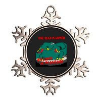 Funny Big Lizard In Backyard New Vector Design Metallic Star Ornament