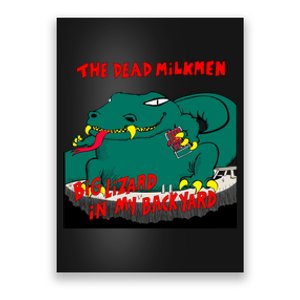 Funny Big Lizard In Backyard New Vector Design Poster