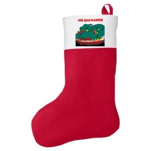 Funny Big Lizard In Backyard New Vector Design Felt Holiday Christmas Stocking