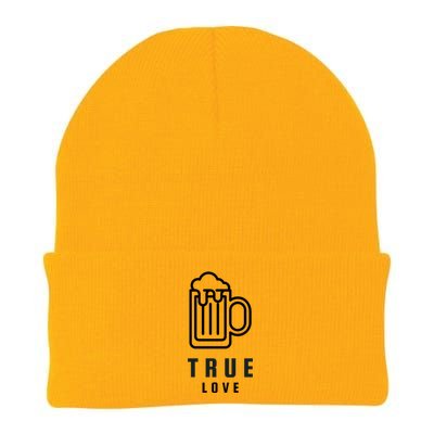 Funny Beer Lover True Love Against Valentines Day Gift Knit Cap Winter Beanie