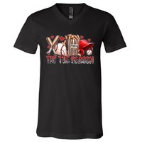 Funny Baseball Lover Tis The Season Baseball Mom Game Day V-Neck T-Shirt