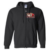 Funny Baseball Lover Tis The Season Baseball Mom Game Day Full Zip Hoodie