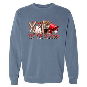 Funny Baseball Lover Tis The Season Baseball Mom Game Day Garment-Dyed Sweatshirt